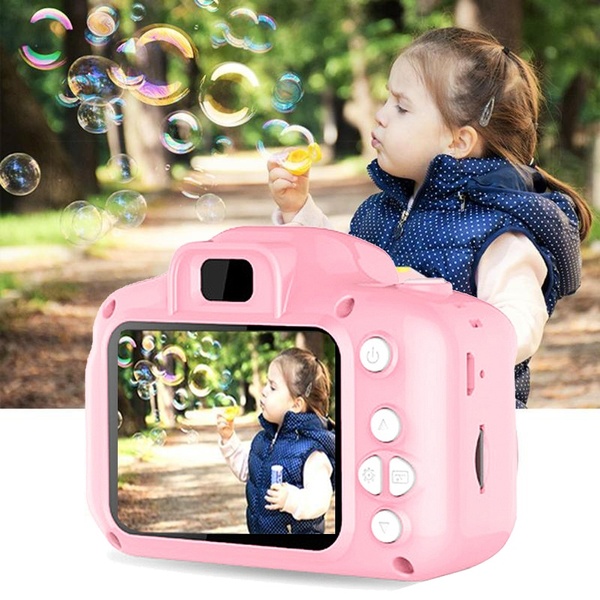 Máy Ảnh Selfie Trẻ Em 2 Inch Độ Phân Giải 1080p Có Cổng Sạc