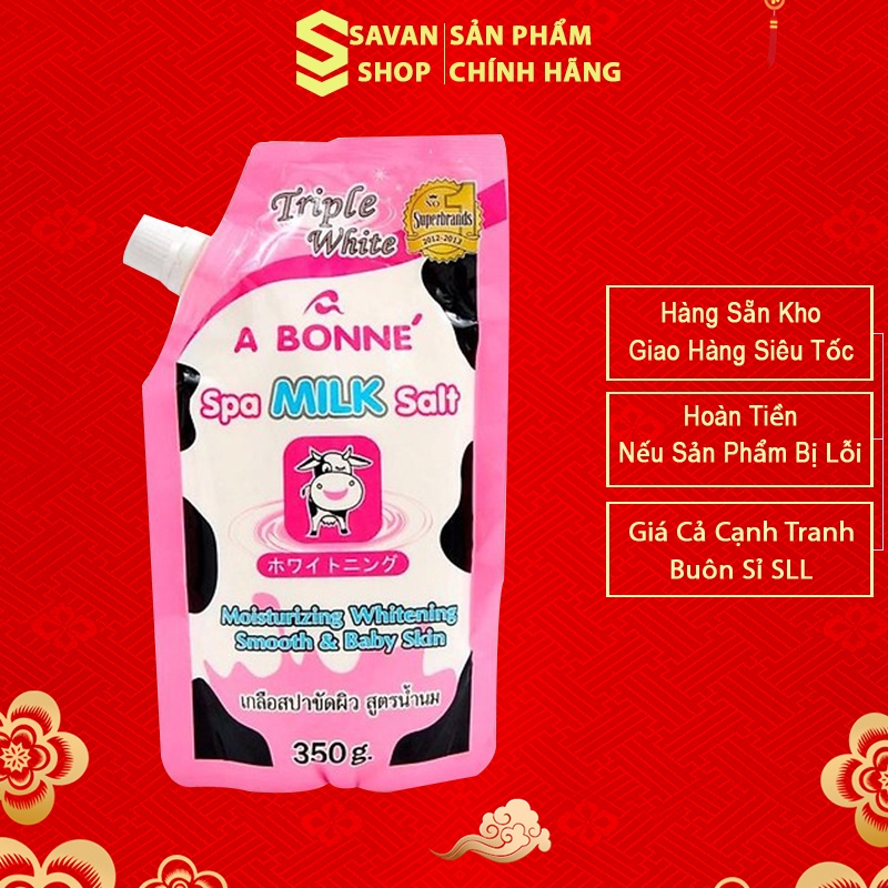 Muối Bò Tắm Tẩy Tế Bào Chết Body ABONNE Thái Lan Hương Sữa Tươi (350g)