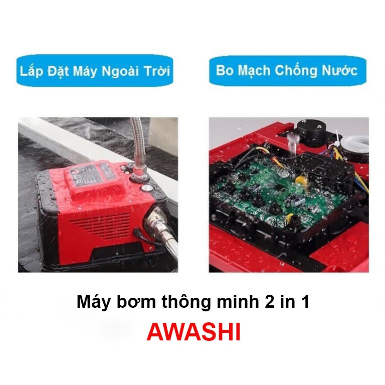 Máy Bơm Nước Tăng Áp 2 Trong 1 AWASHI AS - 900W bơm Nước, Tăng Áp Máy Giặt, Vòi Sen.....