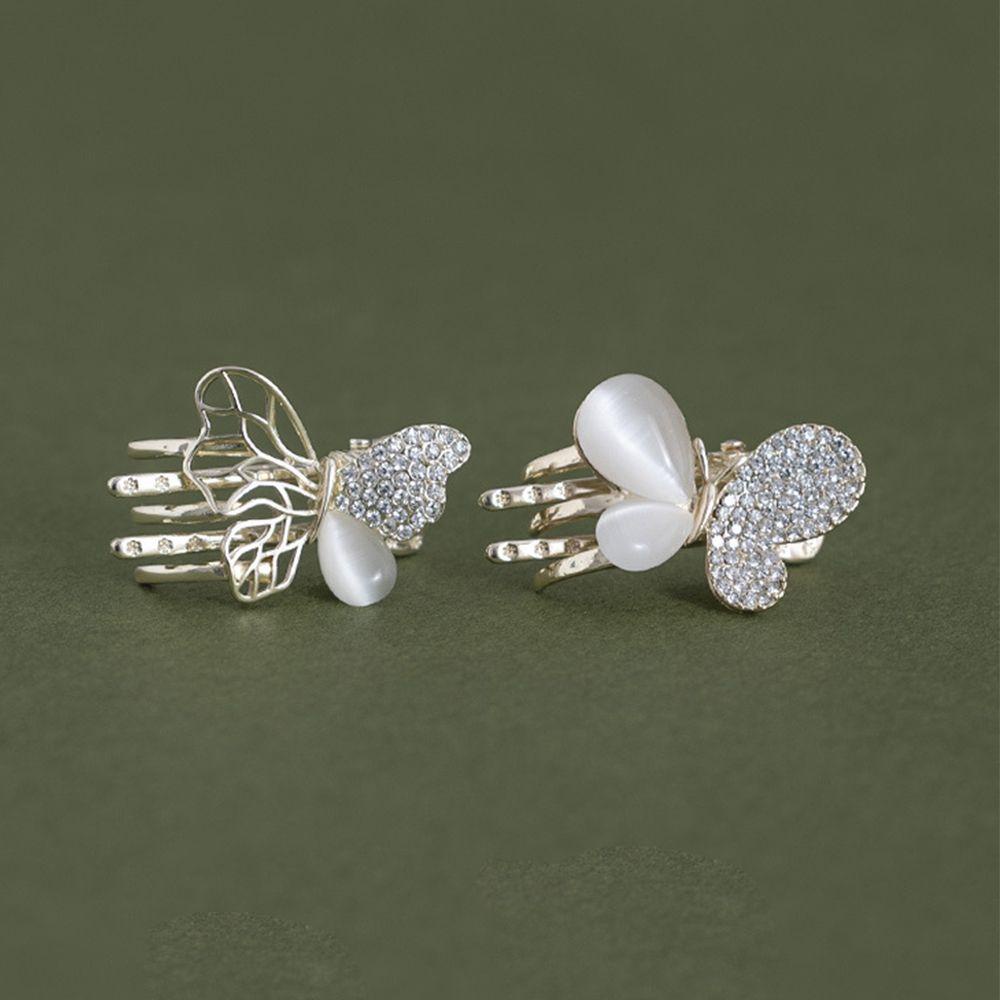Kẹp Tóc Đính Đá Opal Dễ Thương Cho Nữ|Kẹp Tóc Hợp Kim Phong Cách Hàn Quốc