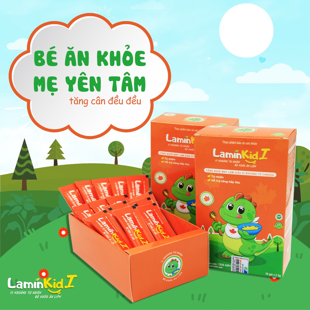 Cốm LaminKid I giúp bổ sung vi khoáng & vitamin cho cơ thể, hỗ trợ tiêu hóa, tăng cường hấp thu thức ăn, giúp trẻ ăn ngo