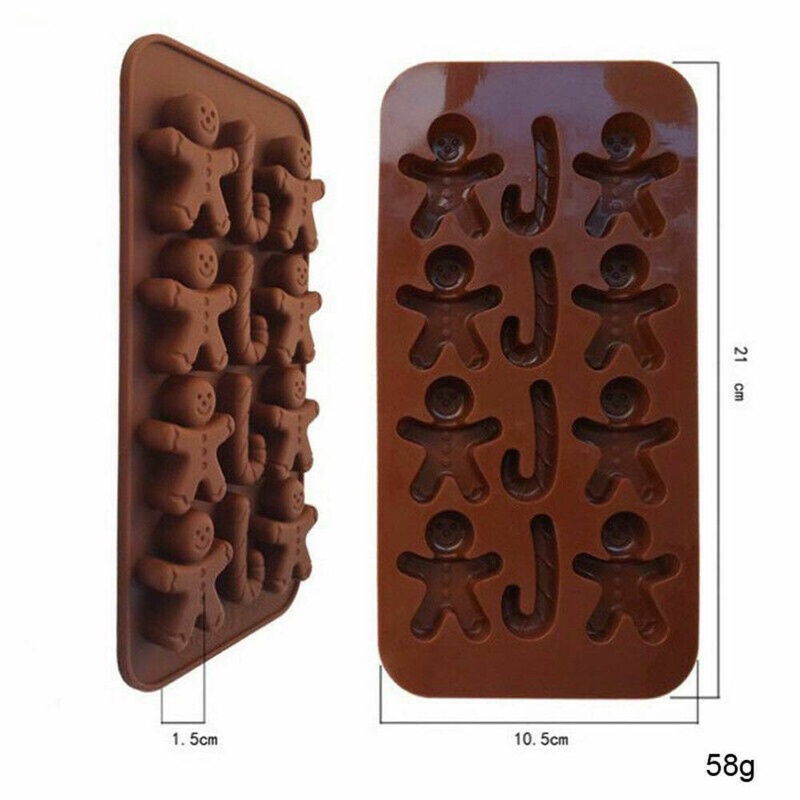 Khuôn làm resin/ nến handmade hình Bánh Gừng Gingerbread Giáng Sinh