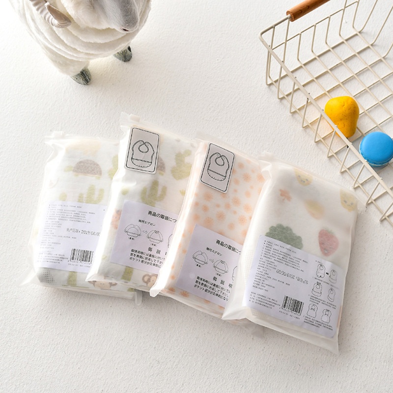 Bộ 10 Yếm Ăn Dùng Một Lần In Họa Tiết Hoạt Hình Dễ Thương Cho Bé