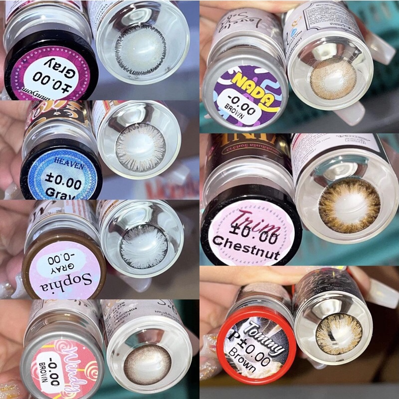 [Giãn To] Kính Áp Tròng 0 Độ + Tặng Khay Đơn