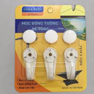Móc treo tường đóng đinh, treo tranh vỉ 3 cái