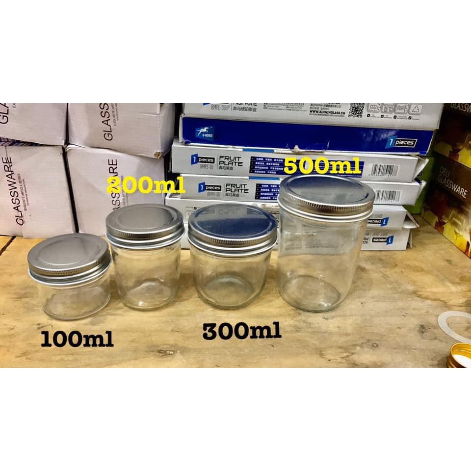 Hũ Thủy Tinh 200-300-500-650 ml Nắp nhôm làm sữa chua, caramen, đựng thực phẩm | BigBuy360 - bigbuy360.vn