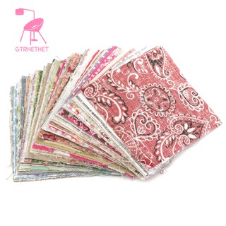 Set 100 tấm vải cotton vuông 10x10cm