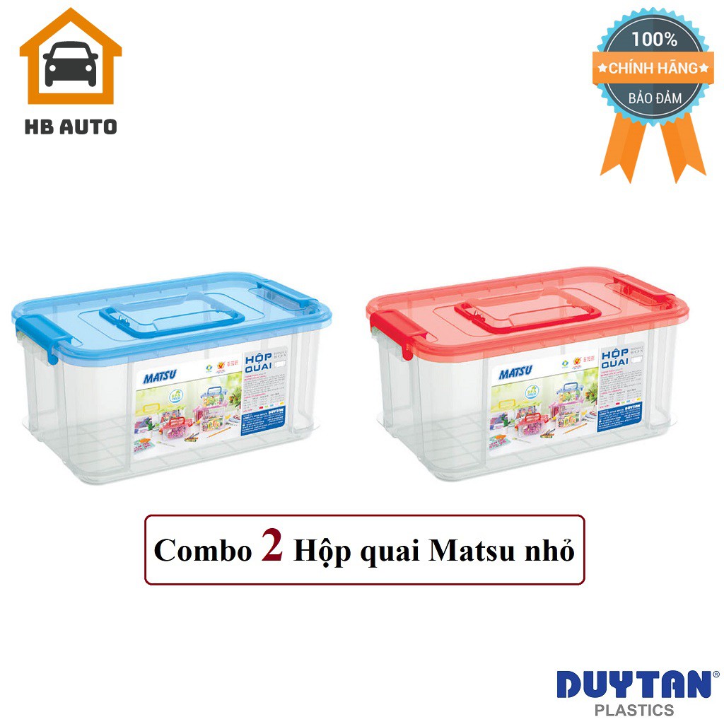 Combo 2 Hộp Quai Matsu Nhỏ Duy Tân 1500 ml (21 x 13 x 10 cm) No.1124