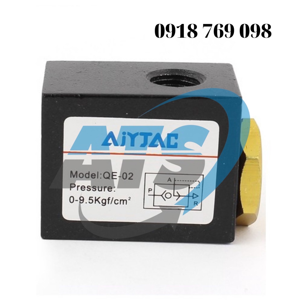 Van xả nhanh khí nén QE-02 QE-03 có đủ khớp nối ống 8 ly