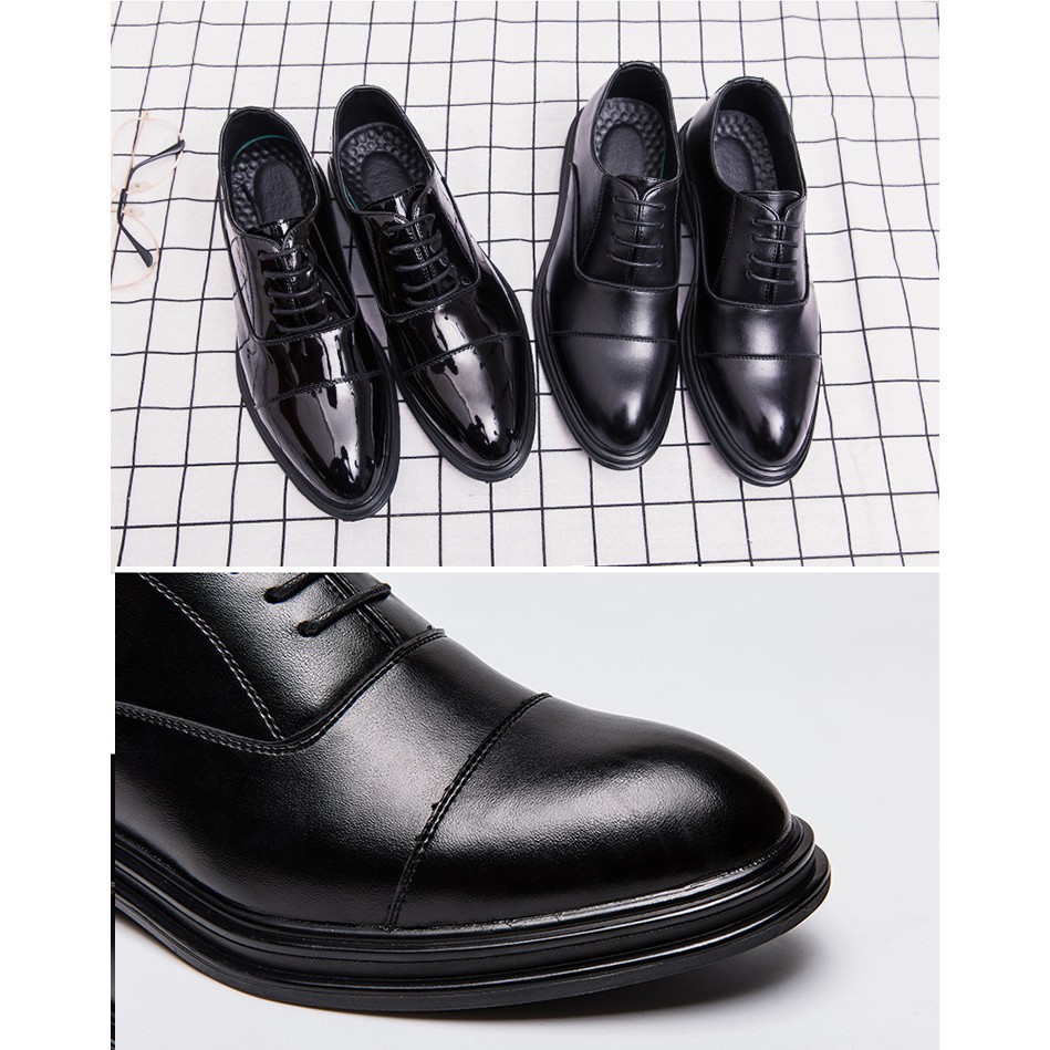 Office style leather shoes for men