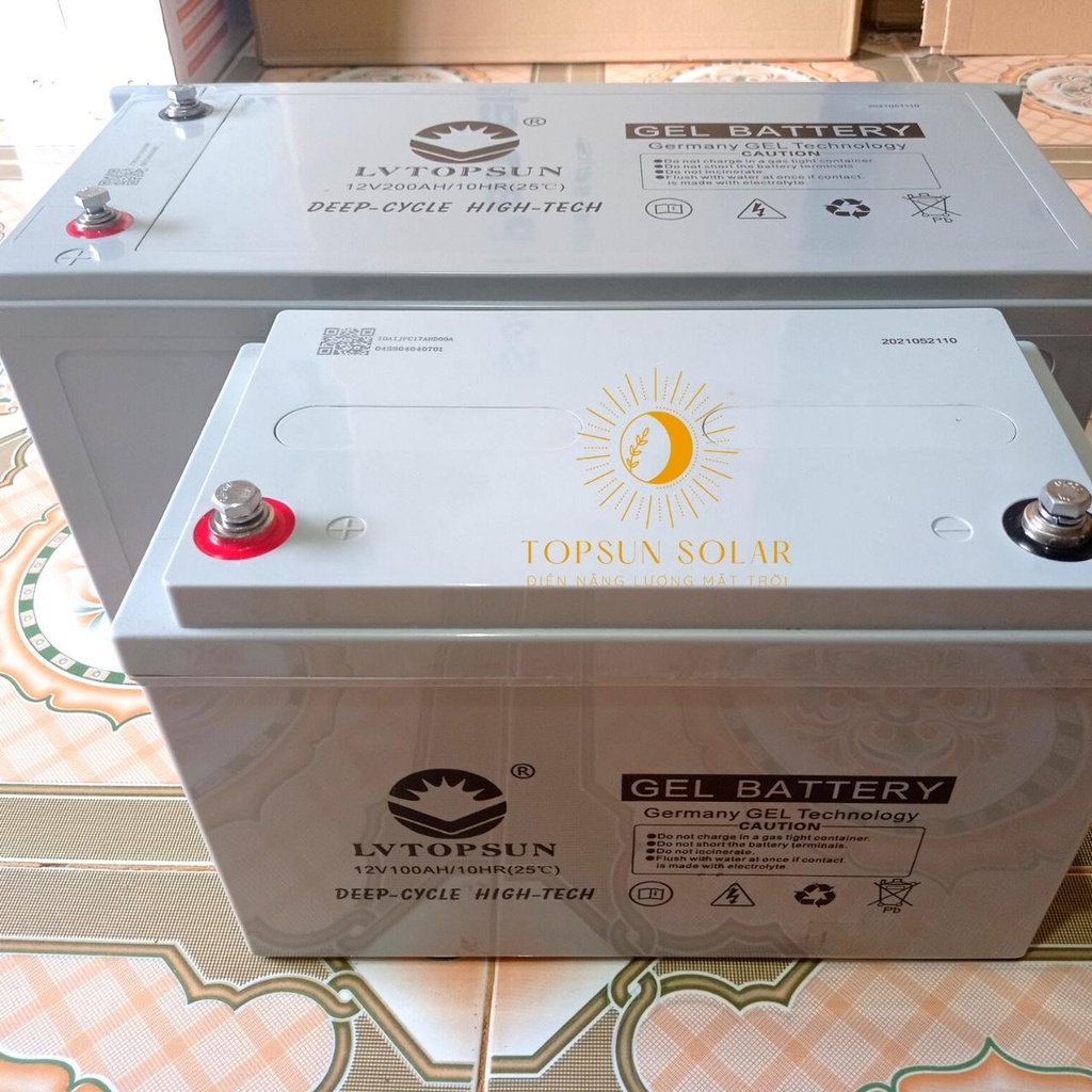 Ắc Quy Gel Xả Sâu, Ắc Quy Viễn Thông 12V 200Ah hãng LVTopSun