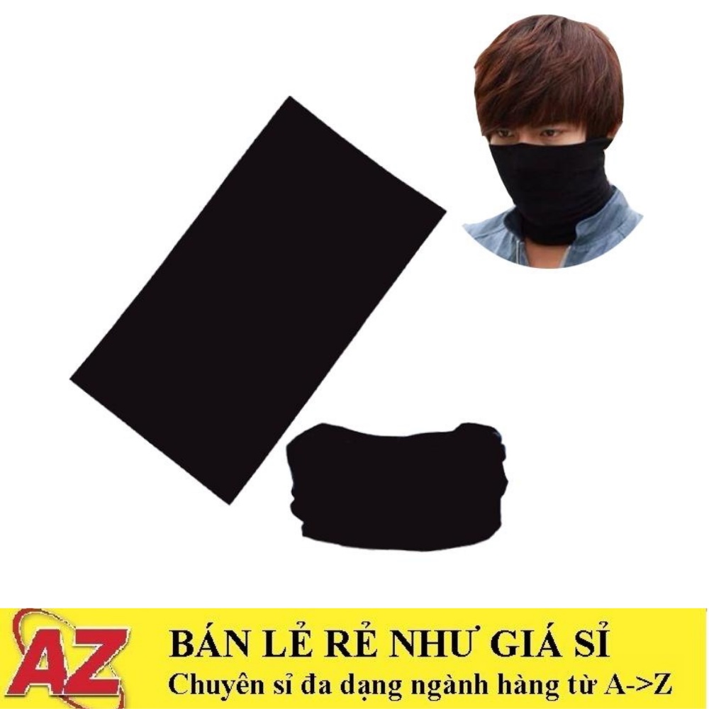 Combo 10 Khăn Đa Năng Đen Trơn - Khăn Đa Năng Chống Nắng