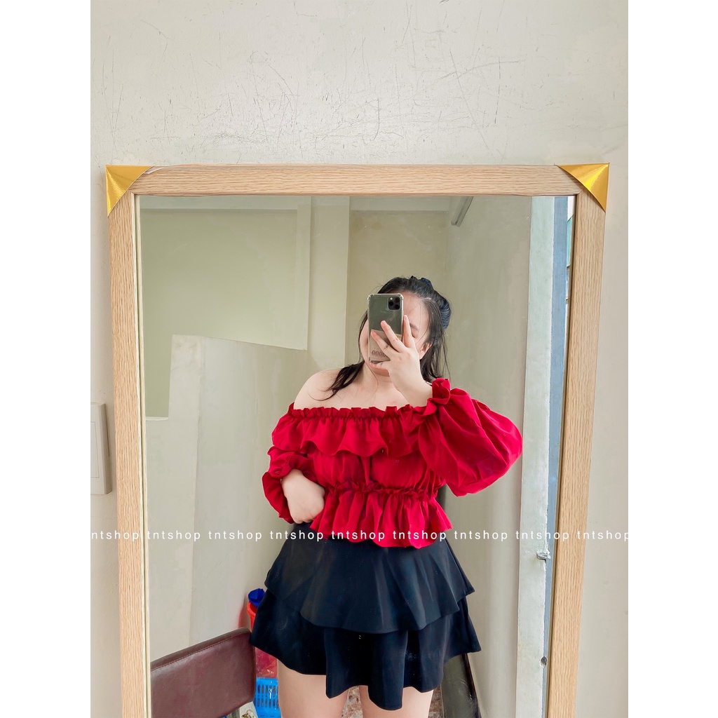 Áo trễ vai bánh bèo xinh [TNT Shop Bigsize 60kg 90kg]