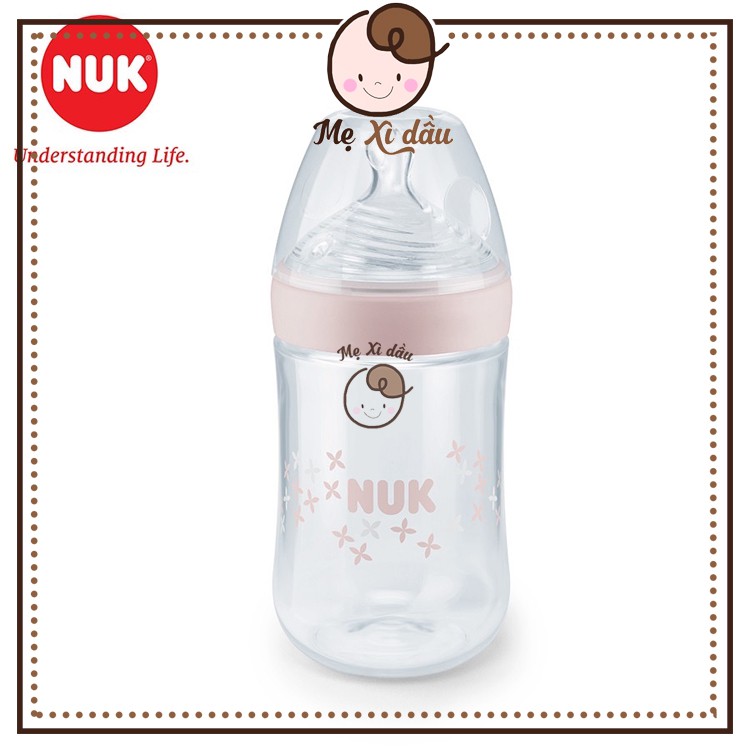 Shop mẹ xì dầu Bình sữa NUK Nature Sense 150ml/260ml chính hãng (hỗ trợ đổi núm)