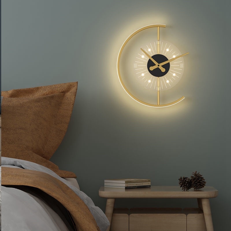 Đèn Led Gắn Tường 3 Màu - Đèn tường đồng hồ 3 chế độ sáng