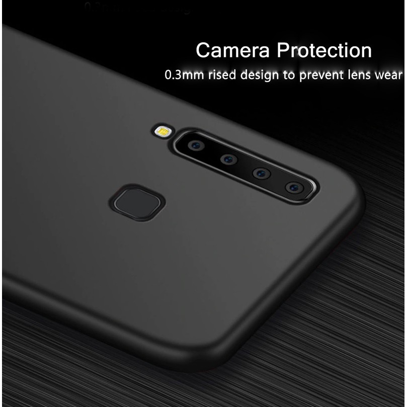 Ốp lưng silicon màu đen Samsung A9 2018