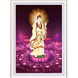 Tranh đính đá Phật Quan Âm Lg1459 (50x70) chưa đính