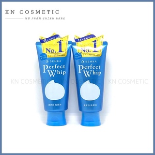 Sữa Rửa Mặt Tạo Bọt Chiết Xuất Tơ Tằm Trắng Senka Perfect Whip Nhật Bản dành cho da dầu và da thường 120g