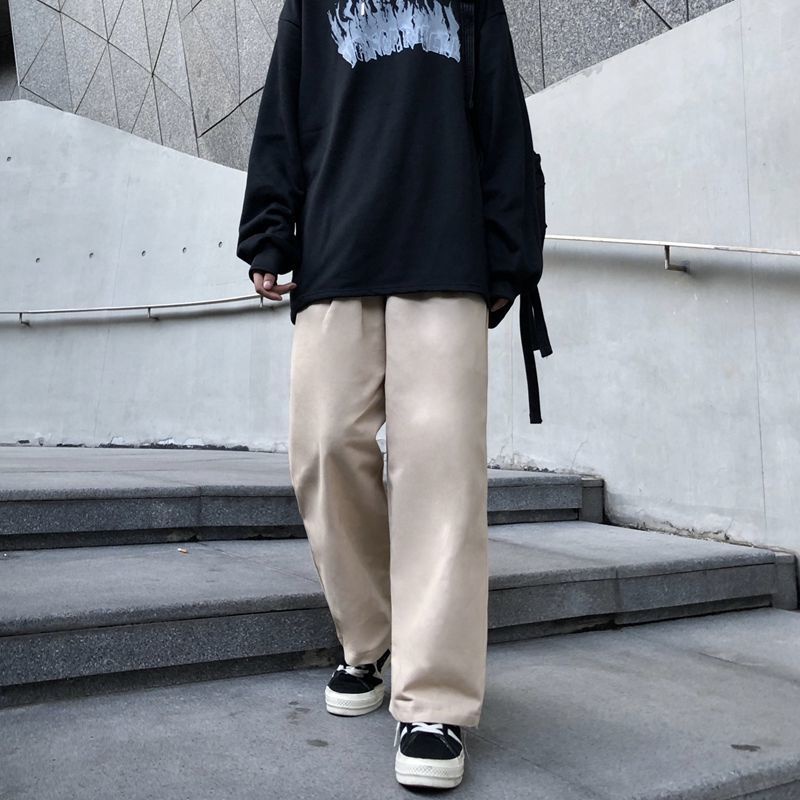 Quần Dài Ống Rộng Phong Cách Retro Harajuku 19118 Cho Nam Nữ