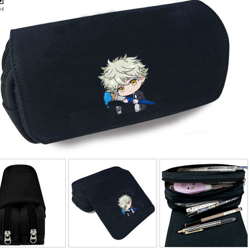 Hộp bút vải canvas in hình BLUE PERIOD dễ thương đi học đựng đồ dùng học tập tiện lợi