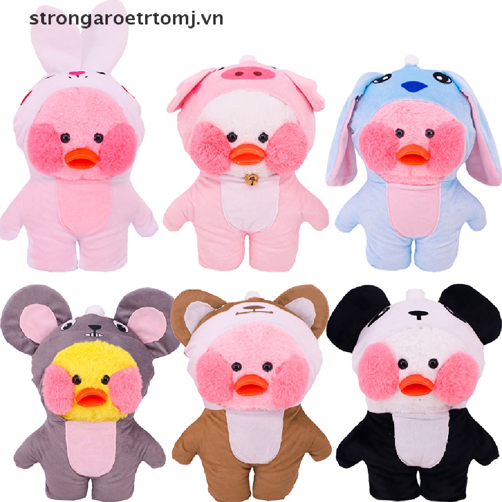 Trang phục có mũ trùm đầu dễ thương cho chú vịt nhồi bông 30cm