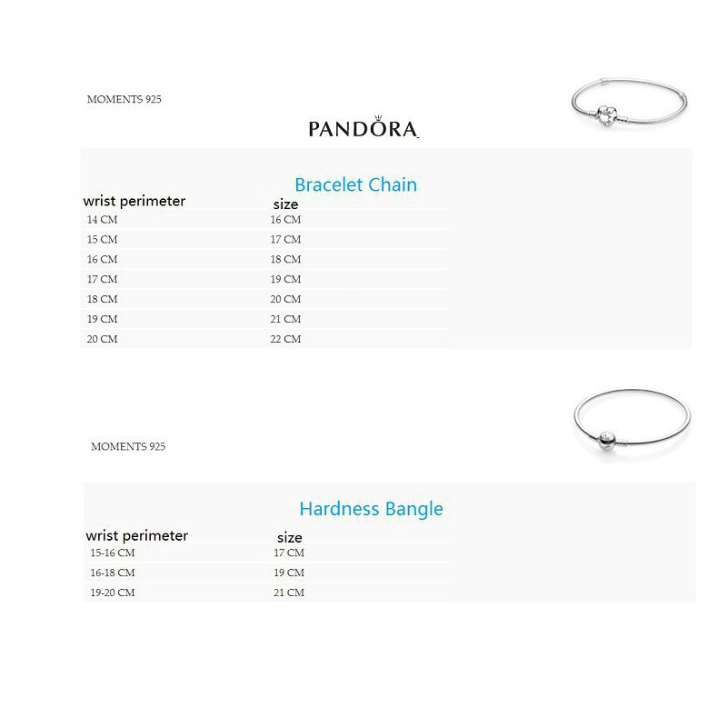 PANDORA Vòng Tay Mạ Bạc S925 Đính Hạt Hình Trái Tim / Bông Tuyết / Ngôi Sao Màu Xanh Dương Nhạt Asrt666