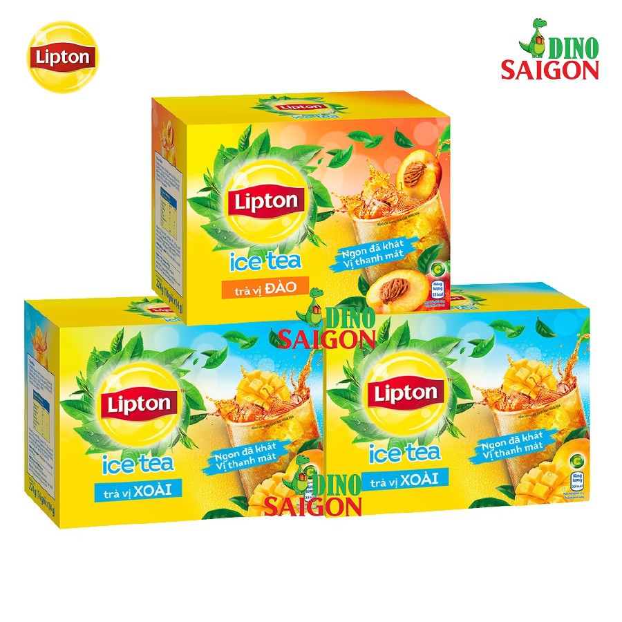 Combo 3 Hộp Trà Lipton Ice Tea gồm 2 vị Xoài và 1 vị Đào