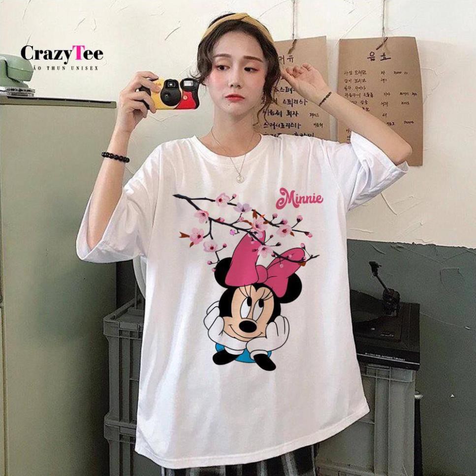 SALE- Áo Thun Chuột Gái Minnie Mouse Mickey Disney Đầm Nơ ĐỏTết 2020 CT21-101219 - áo siêu HOT