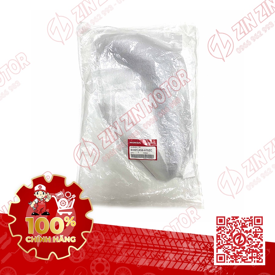 Nhựa Nhám Yếm Trái Click 150i 2018, Vario 150 K59J Đen 64420-K59-A70ZC Chính Hãng Honda