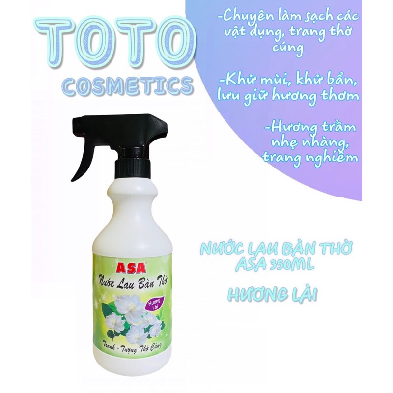 NƯỚC LAU BÀN THỜ ASA HƯƠNG TRẦM 350ML