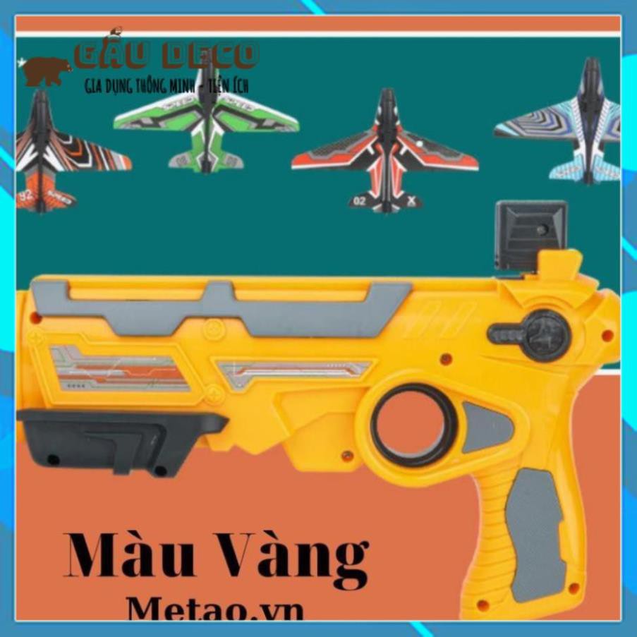 Súng phóng, súng bắn máy bay đồ chơi cho trẻ em bay tầm xa 6 - 10 mét.