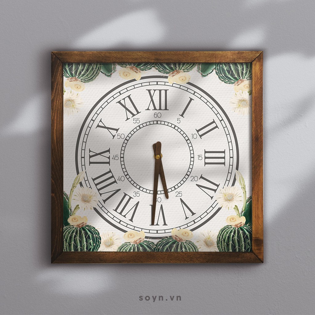 Đồng hồ treo tường gỗ |Tranh đồng hồ trang trí tường | Artclock Soyn C112