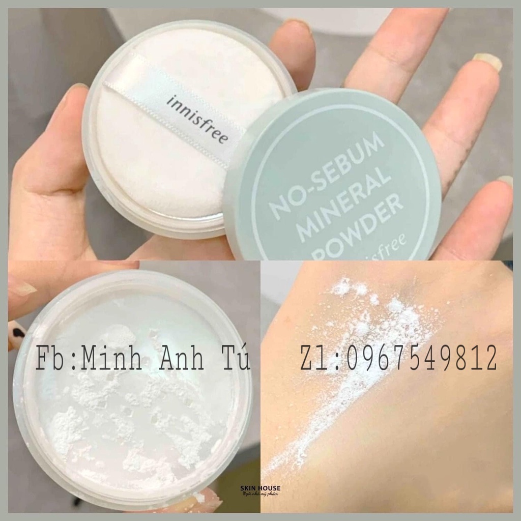 Phấn phủ kiềm dầu dạng bột innisfree No Sebum Mineral Powder 5g