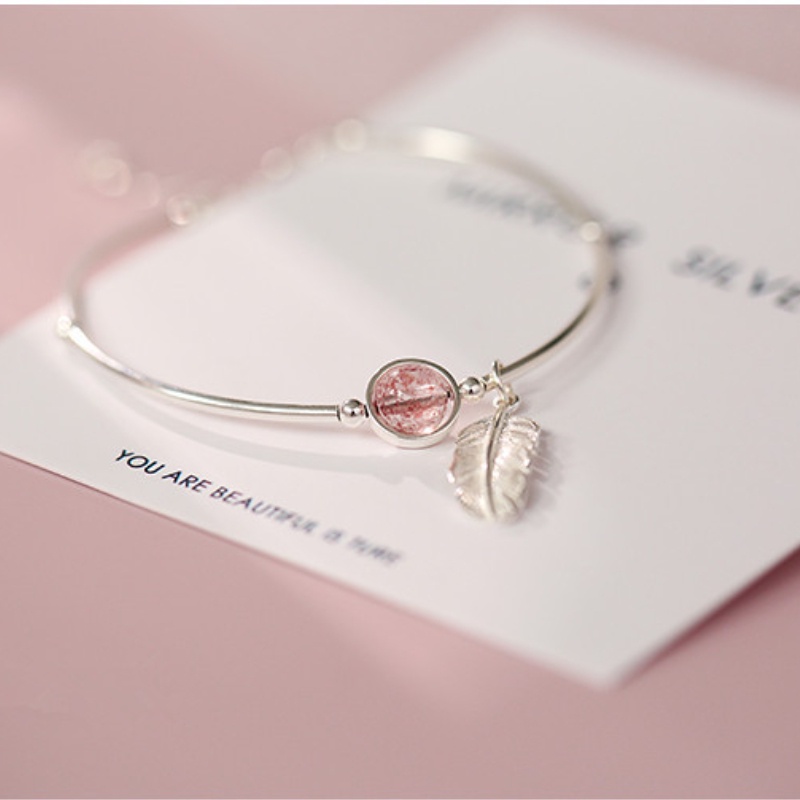 Vòng tay phong cách Hàn Quốc chất lượng cao Vòng tay pha lê dâu tây