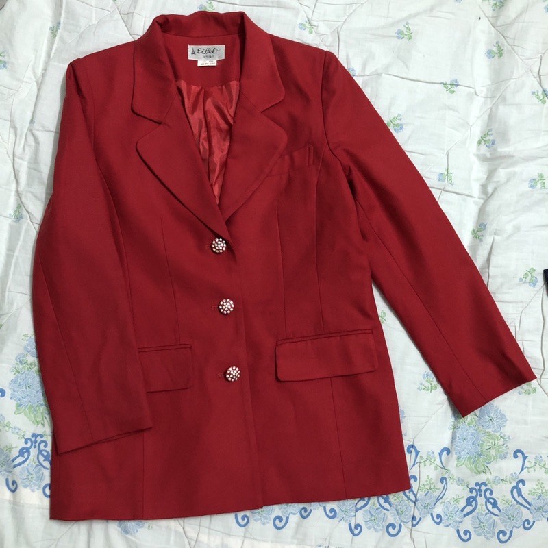 Áo blazer đỏ 2hand hàn