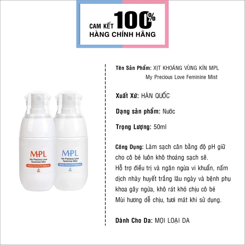 Xịt Khoáng Vùng Kín MPL My Precious Love Feminine Mist