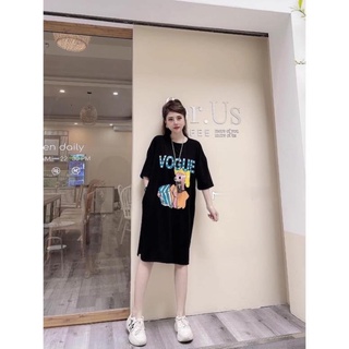 Đầm Suông Váy Suông Form Rộng In Kiểu Cách Hình Ảnh Mới Mẻ Dáng Dài Tay Ngắn Tà Xẻ Hot Trending Hot Trending TTDS0342