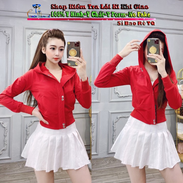Áo Khoác Nữ Thun Coton Form Lửng Có Nón/Mũ Cao Cấp Mẫu Hót 2020- Hàng Có Sẵn | BigBuy360 - bigbuy360.vn