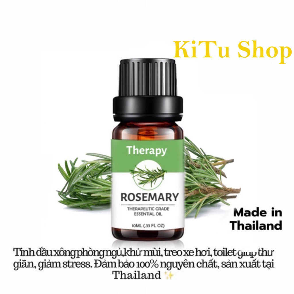 «10ml» 🎈 Tinh Dầu Nguyên Chất Hương Thảo (Rosemary) Thiên Nhiên ❃