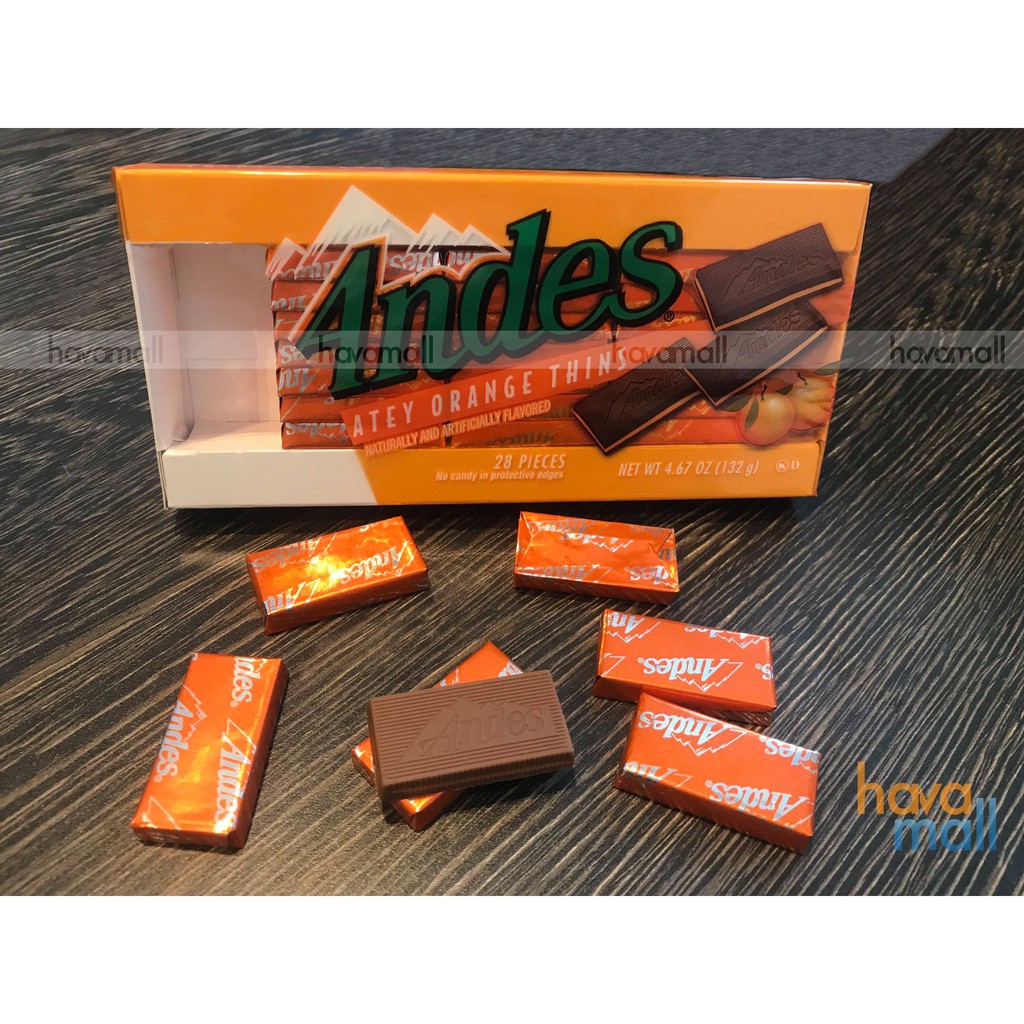 [Hàng nhập khẩu công ty] Kẹo Socola Andes Nhân Cam 132gr