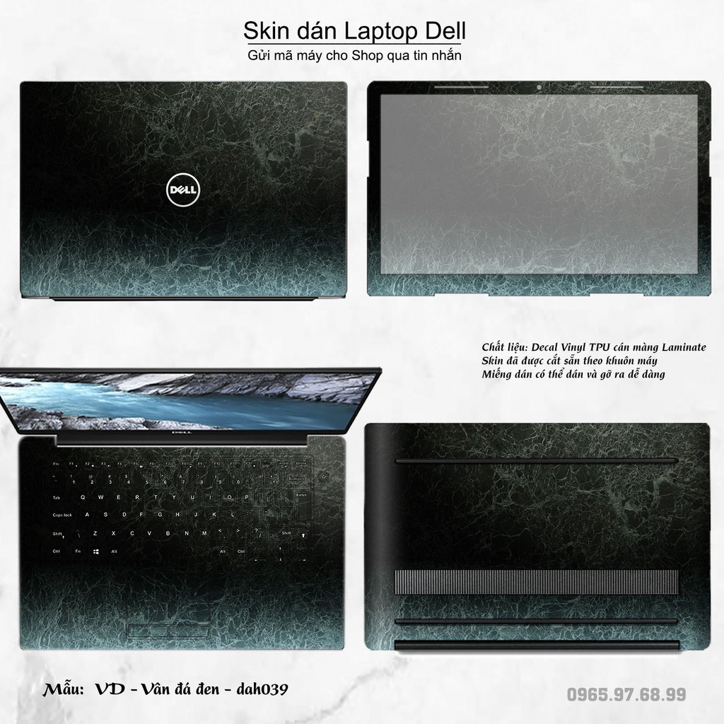 Skin dán Laptop Dell in hình vân đá nhiều mẫu 3 (inbox mã máy cho Shop)