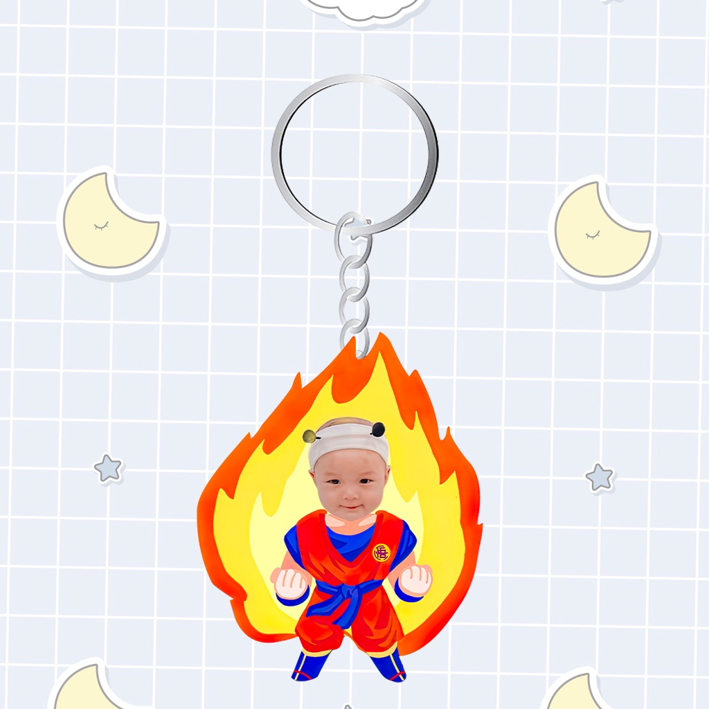 Móc chìa khóa chibi đáng yêu in theo yêu cầu cho bé bạn bè gia đình