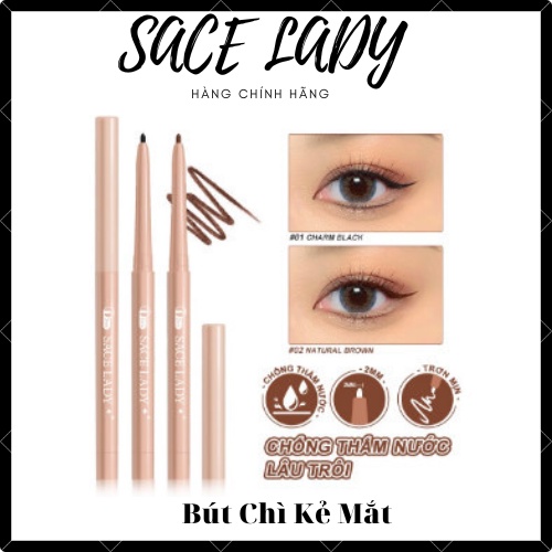 Bút Chì Kẻ Mắt SACE LADY 2mm 0.1g Chống Thấm Nước Siêu Mỏng