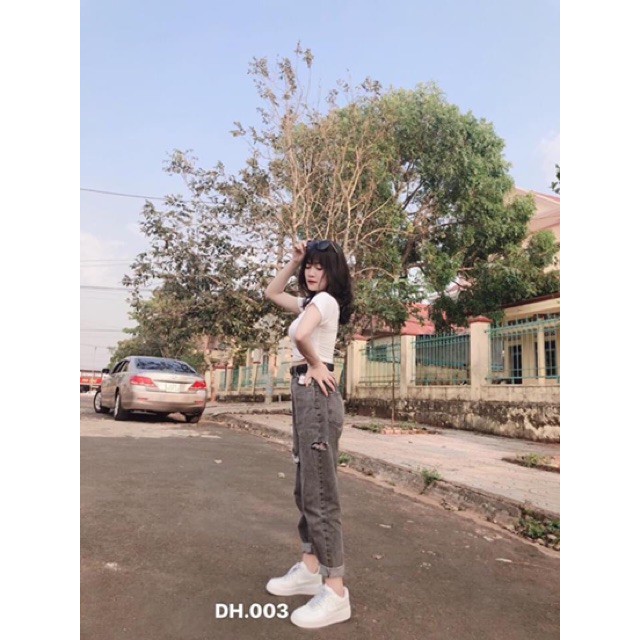 Quần bagy bò khói rách mã 003 DH12 TTPM