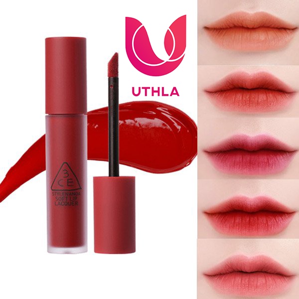 Son Kem Lì 3CE Soft Lip Lacquer #NULL SET( Cam Cháy Trầm) Hàn Quốc Chính Hãng