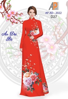 Vải áo dài hoa mẫu đơn