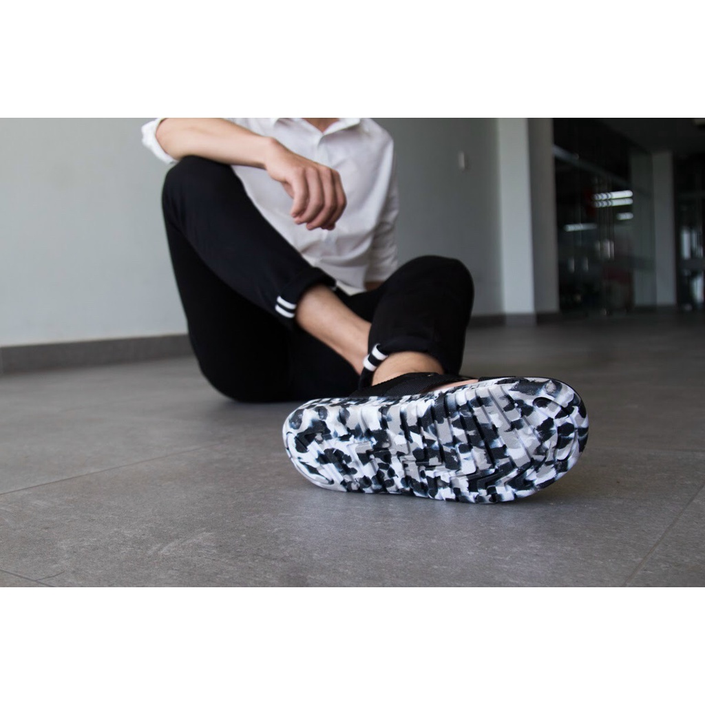 FACOTA | Giày dép sandal nam, nữ đen camo lính đi học, đi chơi HA03