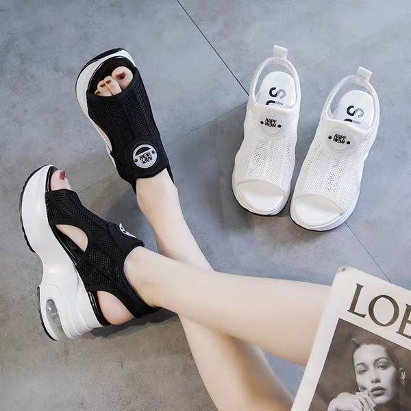Giày Sandal Đế Xuồng Thể Thao Mùa Hè Phong Cách Hàn Quốc Dễ Phối Đồ Mới