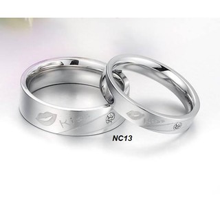 Nhẫn cặp inox giá rẻ NC13 giá 1 chiếc không đen không rỉ vĩnh viễn