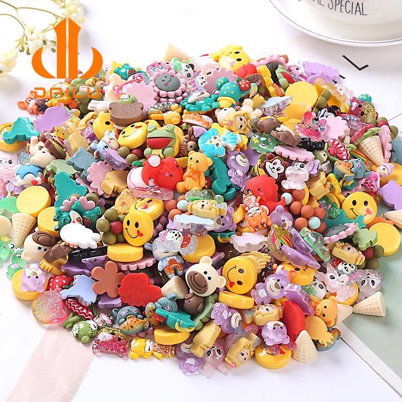 Set Charm Ký (C197) slime/ Dụng Cụ Charm Ký Trang Trí Hình Thú - cỡ 2.0 cm (Khoảng 53 charm/100gram) - [Ko Keo &amp; Nút]
